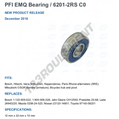 6201-2RS-C0-PFI