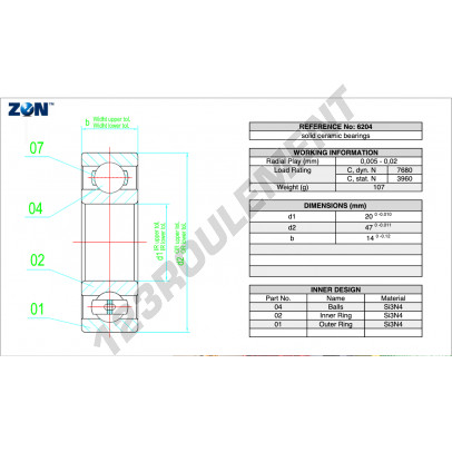 6204-CE-SI3N4-PTFE-ZEN