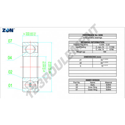 6206-CE-SI3N4-PTFE-ZEN