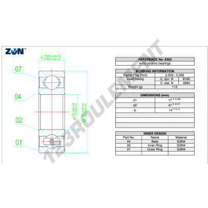 6303-CE-SI3N4-PTFE-ZEN