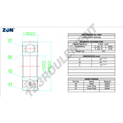 6304-CE-SI3N4-PTFE-ZEN