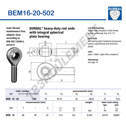 BEM16-20-502-DURBAL