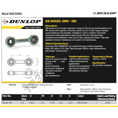 DB-SA-196-DUNLOP