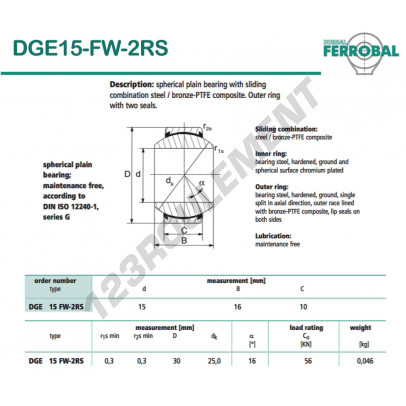 DGE15-FW-2RS-DURBAL