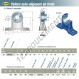 Palier - 2 fixations - ESPH207-SNR