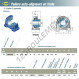 Palier - 2 fixations - EXPAE202-SNR
