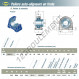 Palier - 2 fixations - EXPG210-SNR
