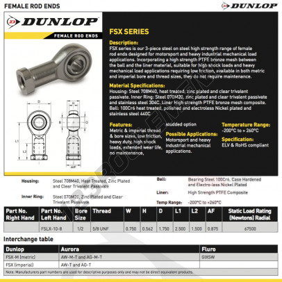 FSLX-10-8-DUNLOP