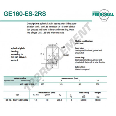 GE160-ES-2RS-DURBAL