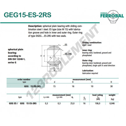DGEG15-ES-2RS-DURBAL