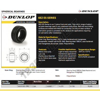 GEZ012-ES-2RS-DUNLOP
