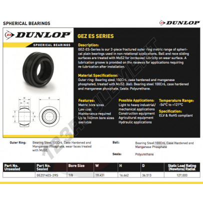GEZ014-ES-2RS-DUNLOP