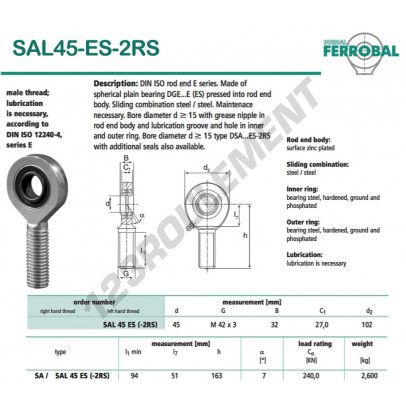 SAL45-ES-2RS-DURBAL