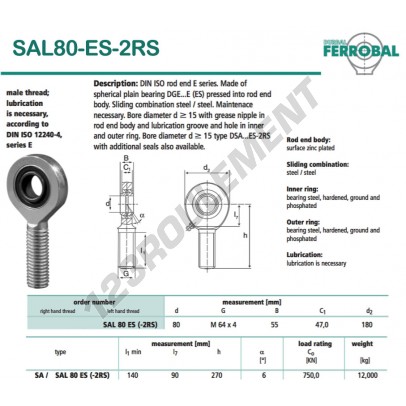 SAL80-ES-2RS-DURBAL