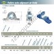 Palier - 2 fixations - USP212-SNR