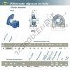 Palier - 2 fixations - USPA204-SNR
