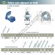 Palier - 2 fixations - USPG212-SNR