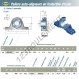 Palier - 2 fixations - USPLE207-SNR