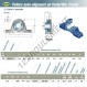 Palier - 2 fixations - USPLE210-SNR