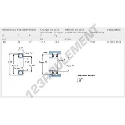 W6305-2RS1-SKF